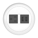 Raffel Dome Power Station, 1 AC Outlet and 2 USB-A Charging Ports, White